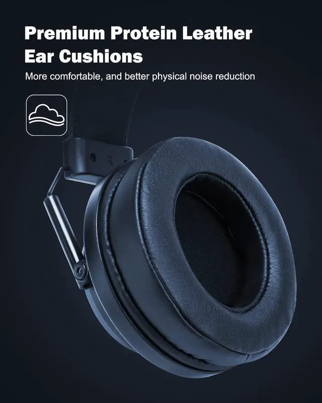 Alt view image 4 of 5 - Inwa Headset Wireless with Game, Gaming Headphones with 3D Spatial Audio, 50MM Speaker, Protein Soft Earmuffs, Compatible with PS5/4 PC Phone Switch, Wired Mode for Xbox Series