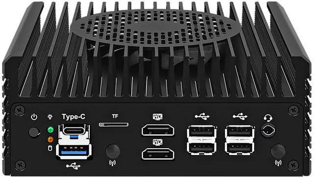 Main image of Firewall Mini PC 2x10G SFP+ Ports,Intel Alder Lake i3-N305(8C/8T,up to 3.8GHz) 2X i226-V 2.5GbE Mini Soft Router,SODIMM DDR5+M.2 NVMe SSD/2HDMI/USB2.0/USB3.2Gen1/Type-C Mini Desktop Computer