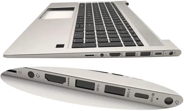 Alt view image 5 of 5 - Jxjslp Replacement Upper Case Palmrest for HP Probook 450 G8 455 G8 15.6'' Series Laptop Top Cover Non-Backlit Keyboard Assembly M21740-001 Silver