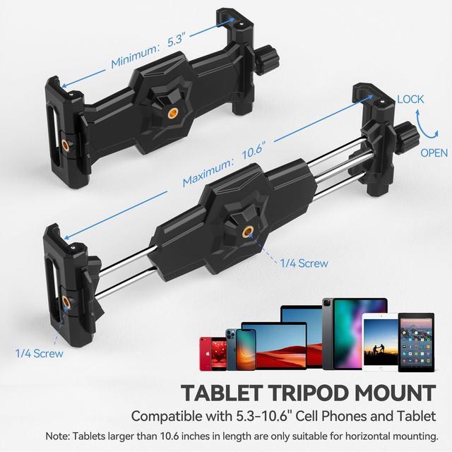 Alt view image 2 of 5 - KDD iPad Tripod Mount Adapter and Airplane Tablet Holder Mount