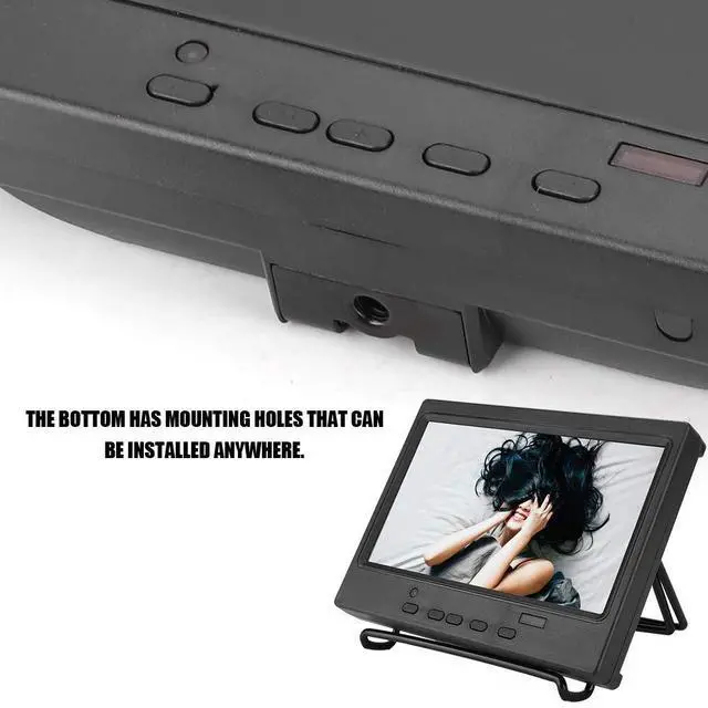 Alt view image 5 of 5 - Lazmin112 7 Inch Portable Monitor, 1024x600 Multi-Function Display Support /VGA/AV Input, Suitable for , car Display, CCTV, etc.(US)