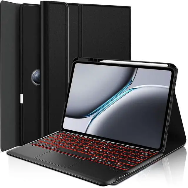 Main image of LDSOYIA Touchpad Keyboard Case for OnePlus Pad 2 (12.1 Inch, 2024 Model), 7 Colors Backlight Wireless Trackpad Keyboard PU Folio Stand Cover Case with Pen Holder for 12.1 OnePlus Pad 2 2024 Released