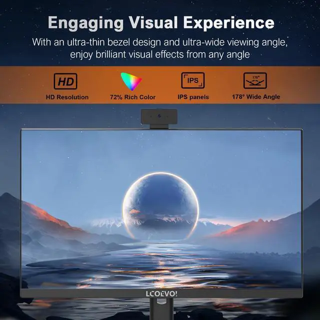 Alt view image 3 of 5 - LCOEVOI All-in-one Desktop Computer Touchscreen PC, N5095 Quad Core 16G RAM 512G SSD ROM, Liftable Arm Rotatable Monitor WiFi & Bluetooth Connection PC Desktop for Home Study Office & Casual Gaming
