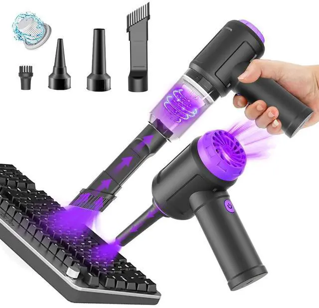 Main image of Meudeen 14500 Pa Computer Vacuum Cleaner Mini & 110000RPM Compressed Air Duster for Keyboard Cleaning Cordless Canned Air Powerful Energy Efficient