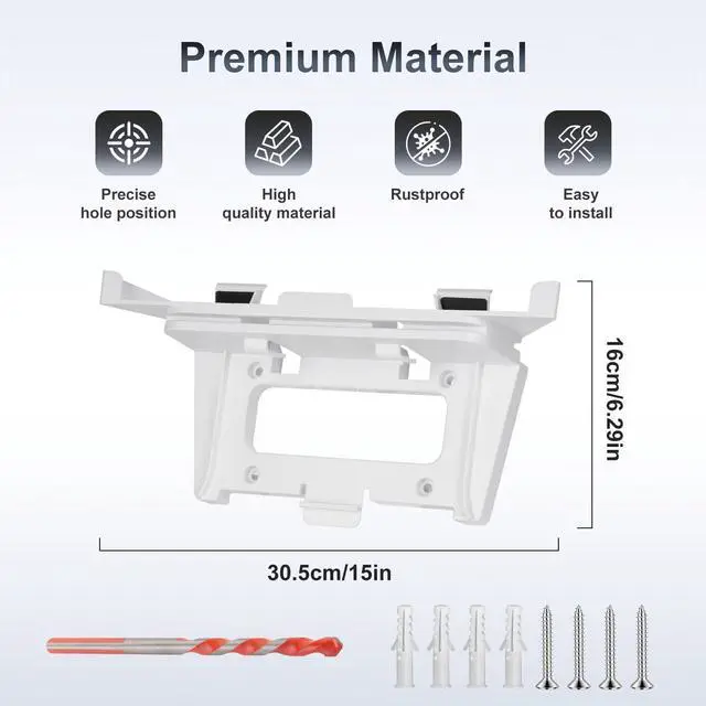 Alt view image 2 of 5 - Starlink Gen 3 Mount, 2 in 1 Starlink Gen 3 Router Mount & StarLink V3 Power Supply Brackets Holder for Starlink V3&Gen3 HP Standard Router,UTR-32