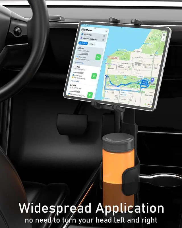 Alt view image 3 of 5 - NATDETC 3 in 1 Car Tablet Cup Holder, Car Cup Tablet Mount for Car/Truck, Car Travel Essentials, Compatible with iPad Pro Air Mini, Fire HD, iPhone 16, Galaxy S24 Z Fold 5 or Other 4.7-12.9" Devices