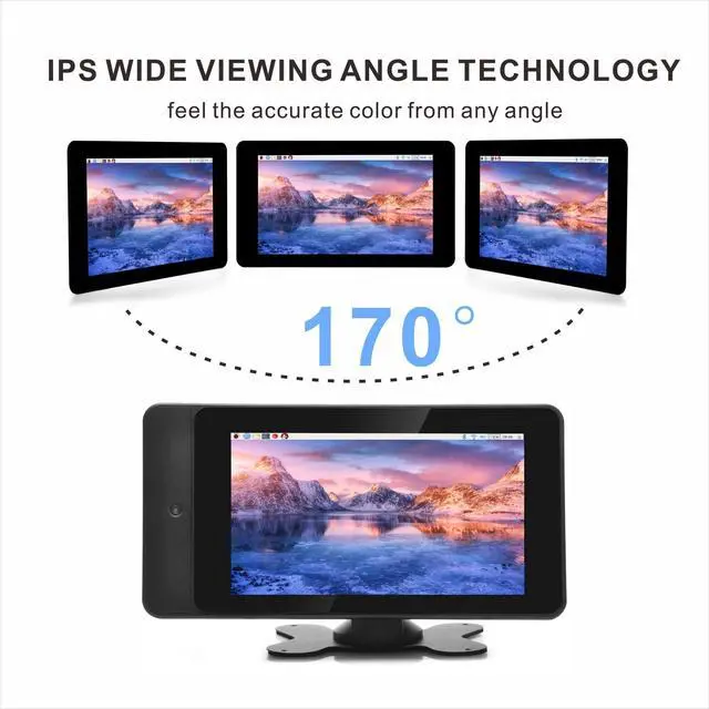 Alt view image 5 of 5 - OSOYOO PiStudio Case with 7-inch IPS DSI V4.0 Touch Screen: A Comprehensive Touchscreen Solution for Raspberry Pi 5 4 3 2 Projects