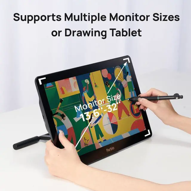 Alt view image 5 of 5 - Parblo PR120 Drawing Tablet Stand,for 13.3 to 32 inches Drawing Monitor Graphic Drawing Tablet
