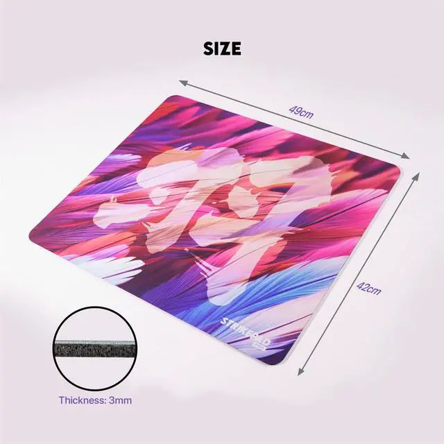 Alt view image 5 of 5 - Gaming Mouse Pad and Large Desk Mat, Waterproof Speed Mousepad, Non-Stitched Edges, Transformation Pattern, Durable Mouse Mat for Office and Gaming, FANTECH STRIKEPAD (Red, 19.3L*16.6W inches)