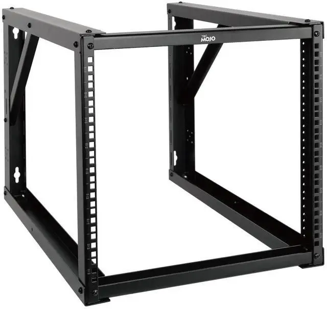 Main image of Tecmojo 9U Wall Mount Rack, Wall Mount Network Rack 24.8in Depth, Open Frame Server Rack for 19in IT/AV/Data/Home Equipment, Black