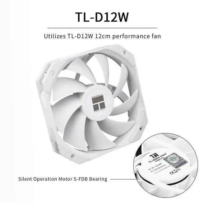 Alt view image 2 of 5 - Thermalrlght Peerless Assassin 120 Mini White CPU Cooler, 6 Heat Pipes Cooling, PC Dual Towers Cooling, 135mm High Computer CPU Cooling for AMD:AM4 AM5/Intel LGA 1700/1851/1150/1151/1200/2011
