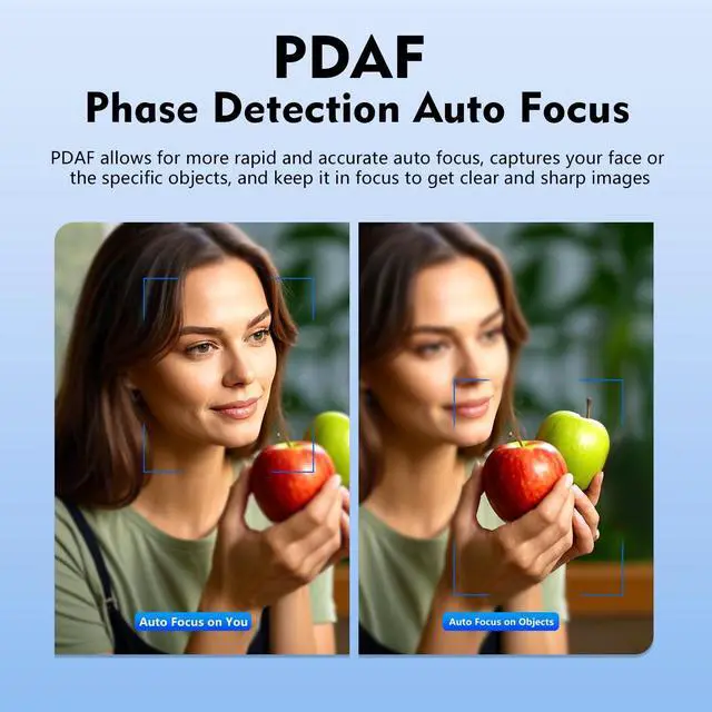 Alt view image 3 of 5 - TOALLIN 4K Webcam for Streaming, Remote Control, 1/2.5" Sensor & 12MP, PDAF Auto-Focus, 5X Digital Zoom and Image Mirroring, Dual Noise-Reduction Mics, USB Web Camera for Conferencing, Video Calls