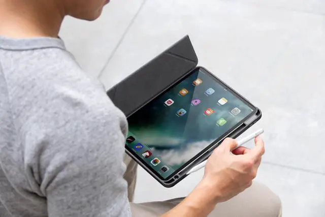 Alt view image 5 of 5 - UNIQ MOVEN Case Compatible with IPAD AIR 11 (M2-M3), Grey