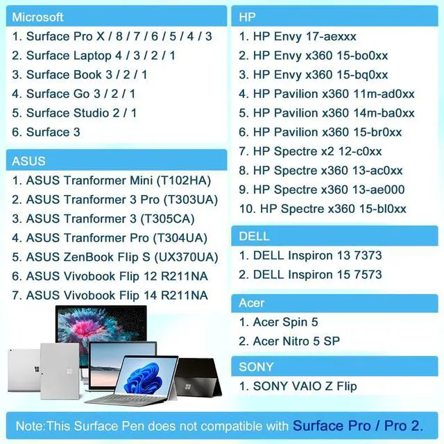 Penna Surface Microsoft - Stilo Con 4096 Livelli Pressione Per Surface Pro/Go/Laptop - Foto 11