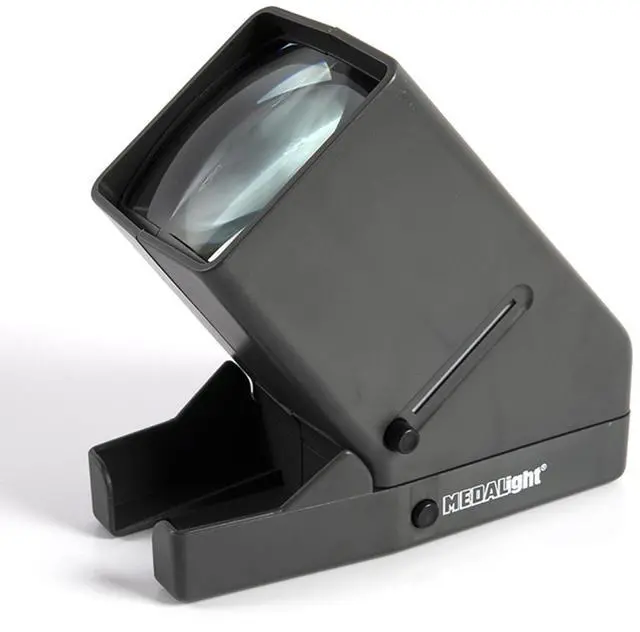 Alt view image 2 of 5 - YCCLDIPL 35mm Slide Viewer, 3X Magnification and Desk Top LED Lighted Illuminated Viewing and Battery Operation-for 35mm Slides & Positive Film Negatives(Not 4AA Batteries Included)