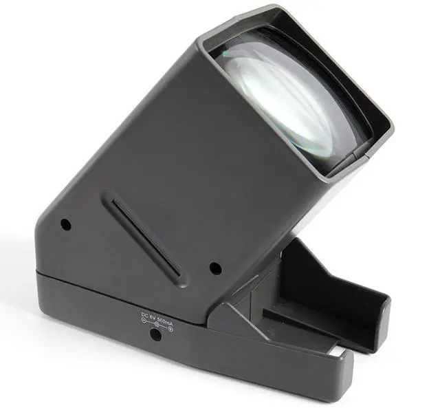 Alt view image 3 of 5 - YCCLDIPL 35mm Slide Viewer, 3X Magnification and Desk Top LED Lighted Illuminated Viewing and Battery Operation-for 35mm Slides & Positive Film Negatives(Not 4AA Batteries Included)