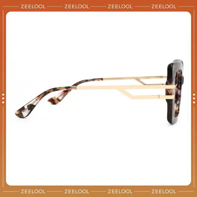 Alt view image 4 of 5 - Zeelool Oversized Square Blue Light Blocking Glasses for Women ZJGX444789-04 Flower