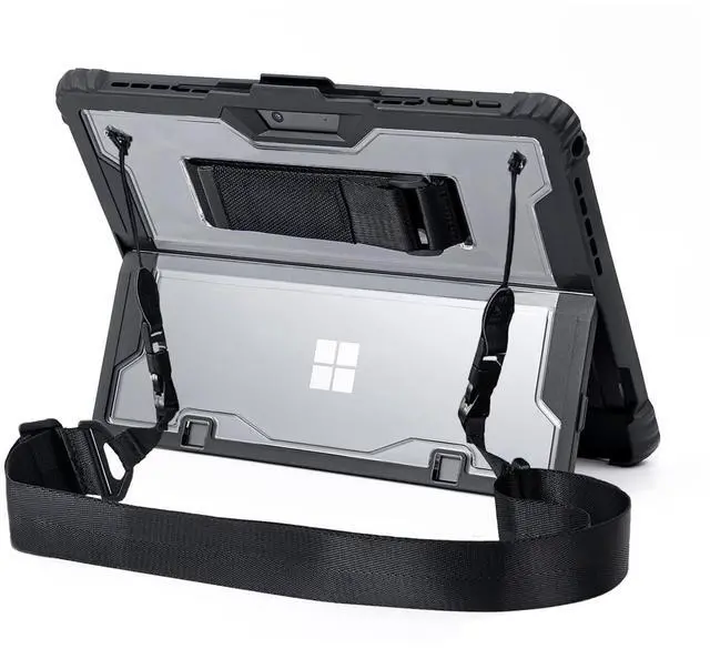 Main image of ZEERSIDEND for Microsoft Surface Pro7 Pro7+ Pro6 Pro5 Pro4 Tablet Protective Case 12.3 inches, Thicken and Rugged Cover with Stand Case, Compatible Keyboard Cover, Including Hand Strap Shoulder,Black