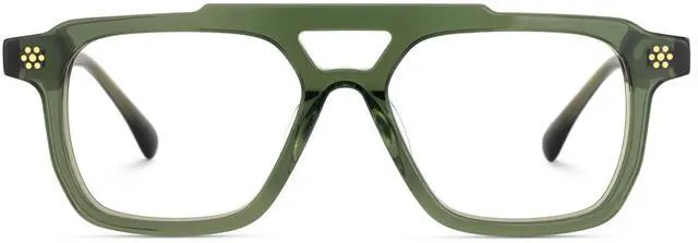 Main image of Zeelool Retro Aviator Blue Light Blocking Glasses for Men TV Phone Computer Gaming Glasses Mercurio ZJGA726161-01 Green