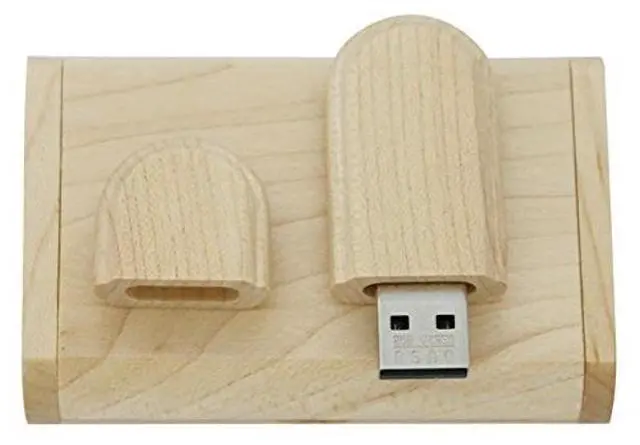 Alt view image 3 of 5 - 10PCS Maple Wood 2.0/3.0 USB Flash Drive with Wooden Box (3.0/32GB)