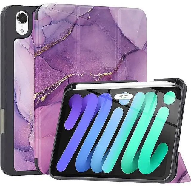 Main image of Sahara - Folio Case for iPad mini (A17 Pro) and iPad mini (6th Generation 2021), Purple Marble, (TB00050)