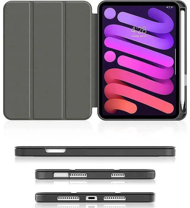 Alt view image 3 of 5 - Sahara - Folio Case for iPad mini (A17 Pro) and iPad mini (6th Generation 2021), Purple Marble, (TB00050)