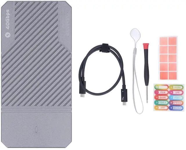 Main image of Zyyini M.2 NVMe SSD Enclosure, 40Gbps 4TB Type C SSD Enclosure for M.2 NVME 2280 SSD, External NVMe SSD Enclosure, for Thunderbolt 3 4 Port, for Win, for Linux, for OS X