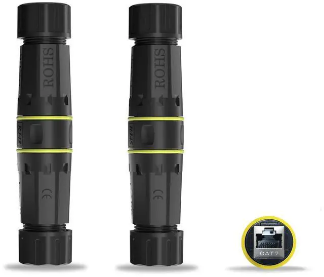 Main image of ZUZONG IP68 Waterproof Cat7 RJ45 Coupler, 10GB Shielded Pure Copper Ethernet Connector for Starlink/Cat5/Cat6/Cat6A/Cat7/Cat8 Cable (2 PCS Female)