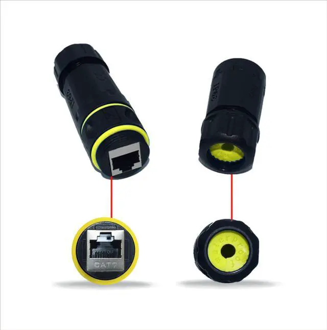 Alt view image 4 of 5 - ZUZONG IP68 Waterproof Cat7 RJ45 Coupler, 10GB Shielded Pure Copper Ethernet Connector for Starlink/Cat5/Cat6/Cat6A/Cat7/Cat8 Cable (2 PCS Female)