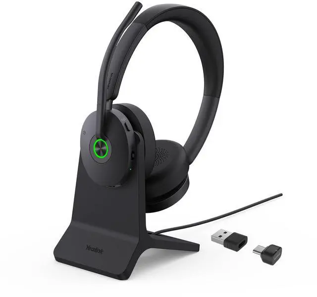 Main image of Yealink BH74 with Stand ANC Wireless Bluetooth Headset with Mic for Work, 6-mics Hybrid ANC Tech, Microsoft Teams Premium Open Ofce Certified Headsets, up to 32h Talking Battery Life, Zoom Certified