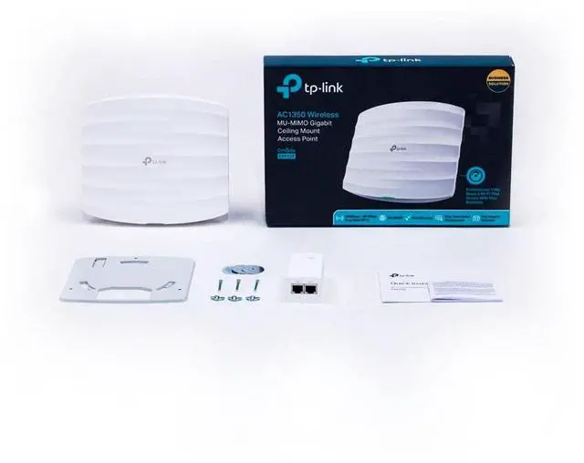 Alt view image 4 of 5 - TP-Link EAP225 Point d'Accès Wi-Fi Double Bande AC 1350Mbps PoE Gigabit - Plafonnier (300Mbps en 2.4GHz + 867Mbps en 5GHz, 1 port Gigabit, Support PoE)