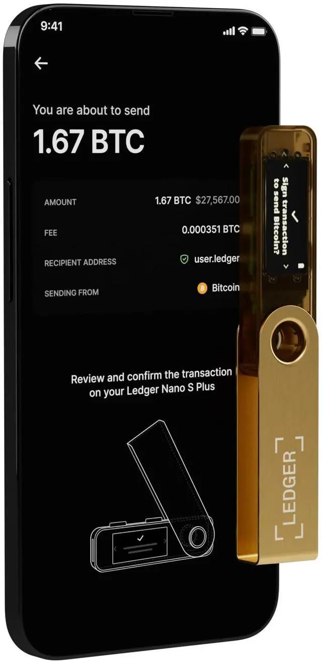 Alt view image 4 of 5 - Ledger Nano S Plus (Gold): The Perfect Entry-Level Hardware Wallet to securely Manage All Your Crypto and NFTs.