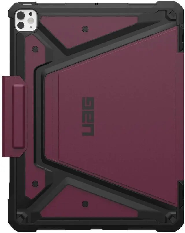 Alt view image 3 of 5 - UAG Urban Armor Gear Designed for iPad Pro 13" 7th Gen 2024 Case Metropolis SE Bordeaux Bundle with Tempered Glass Shield Screen Protector