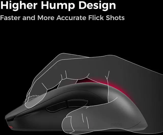 Alt view image 5 of 5 - BenQ Zowie ZA13-DW 4K Wireless Mouse for Esports, Sports Science, 4K Enhanced Receiver, 65g, Symmetrical, Driverless, 3950 Sensor, 4K Polling Rate