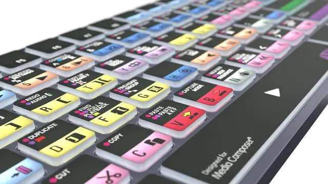 Alt view image 5 of 5 - Logickeyboard Wireless Backlit 'Titan' Designed for use with Avid Media Composer for Windows  'Extended Pro' Layout  p/n LKB-MCOMP-TPC-US