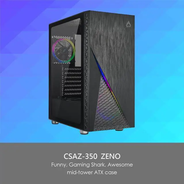 Alt view image 2 of 5 - AZZA Zeno 350 Tower Case Black