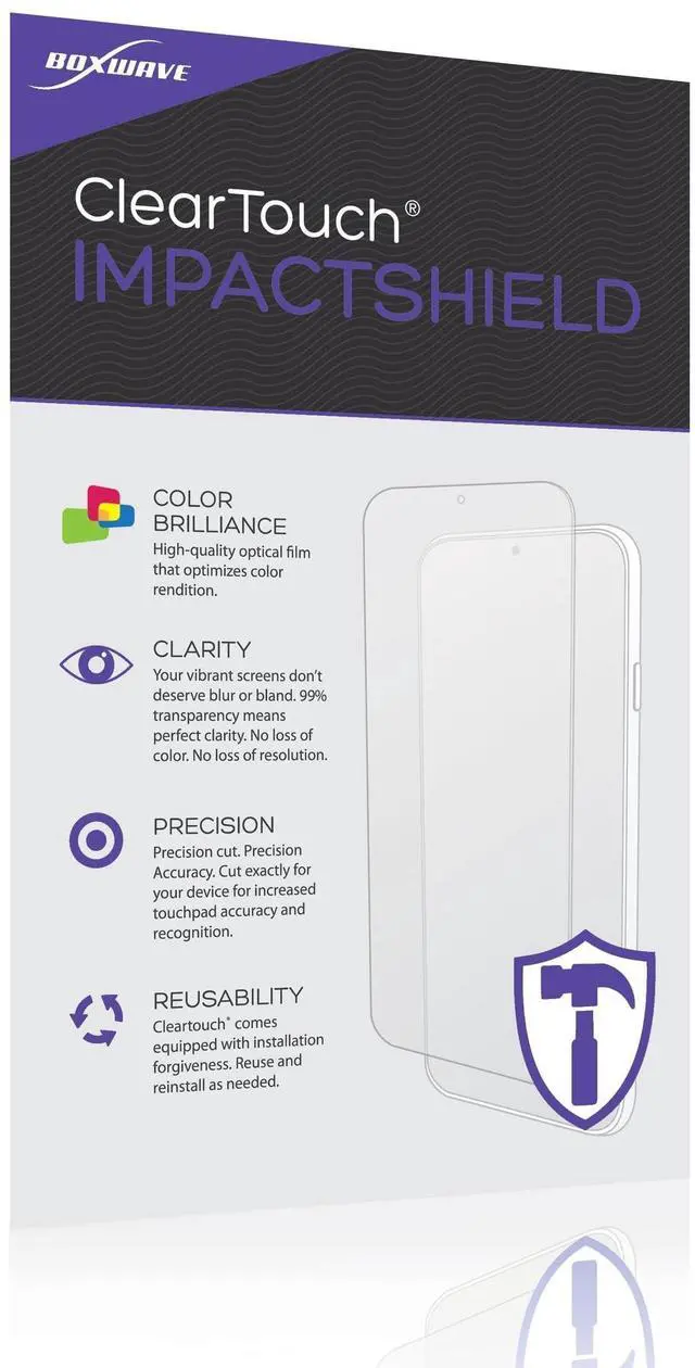 Alt view image 2 of 5 - BoxWave Screen Protector Compatible with Monster Vision Portable Entertainment System - ClearTouch ImpactShield (2-Pack), Impenetrable Screen Protector Flexible Film