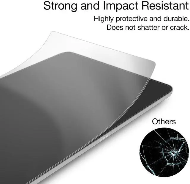 Alt view image 5 of 5 - BoxWave Screen Protector Compatible with Monster Vision Portable Entertainment System - ClearTouch ImpactShield (2-Pack), Impenetrable Screen Protector Flexible Film