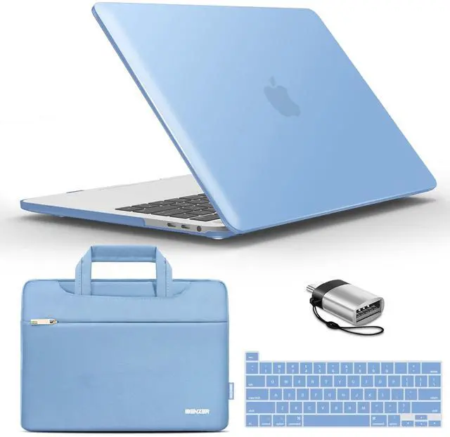 Main image of IBENZER Compatible with 2025 2024 M2 MacBook Pro 13 Inch Case 2025-2016 M1 A2338 A2289 A2251 A2159 A1989 A1706 A1708, Hard Shell Case & Sleeve & Keyboard Cover & Type C, AiryBlue,T13-ARBL+3