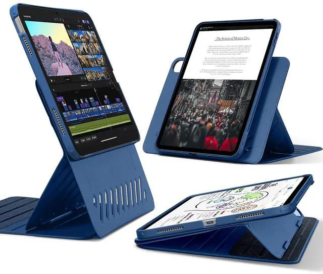 Main image of ESR for iPad A16 Case, iPad 11th/10th Generation Case (2025/2022), Removable Magnetic Cover, Adjustable Portrait/Landscape Stand with Raised Screen View, 9 Standing Angles, Blue