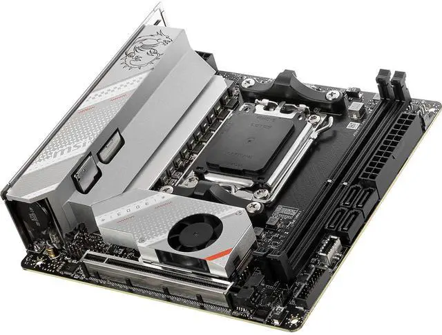 Alt view image 3 of 5 - MSI MPG B650I Edge WiFi Gaming Motherboard (AMD Ryzen 9000/8000/7000 Series Processors, AM5, DDR5, PCIe 4.0, M.2, SATA 6Gb/s, USB 3.2 Gen 2, HDMI, Wi-Fi 6E, Bluetooth 5.3, 2.5Gbps LAN, Mini-ITX)