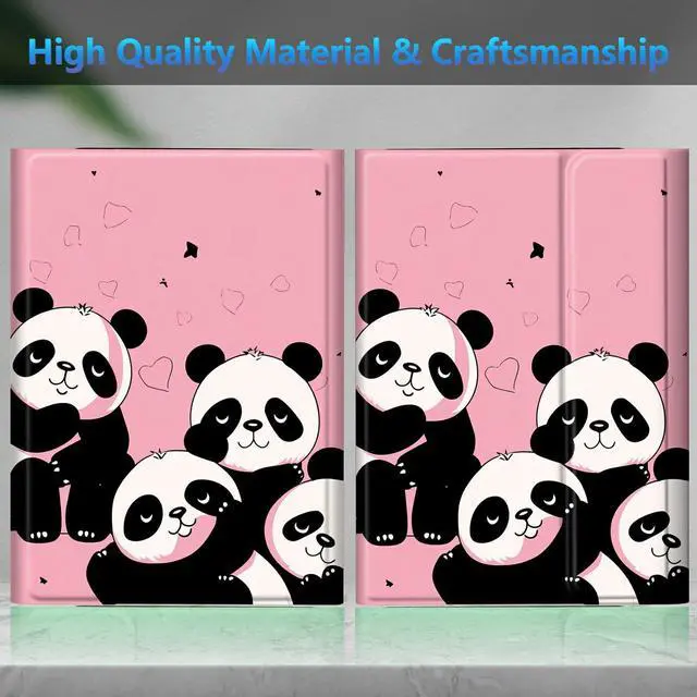 Alt view image 5 of 5 - BREIDMKFM Keyboard Case for Kindle Fire HD 10 & 10 Plus Tablet (13th/11th Gen, 2023/2021 Release) 10.1", Smart Tablet Cover with Detachable Wireless Bluetooth Keyboard, Pink Cute Pandas