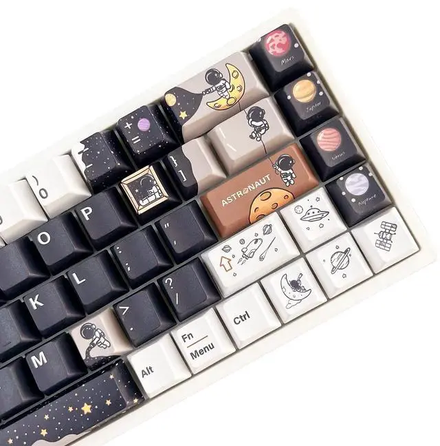 Main image of Keycaps - Astronaut Theme, Cherry Height, 142 Keys, PBT Material, Opaque
