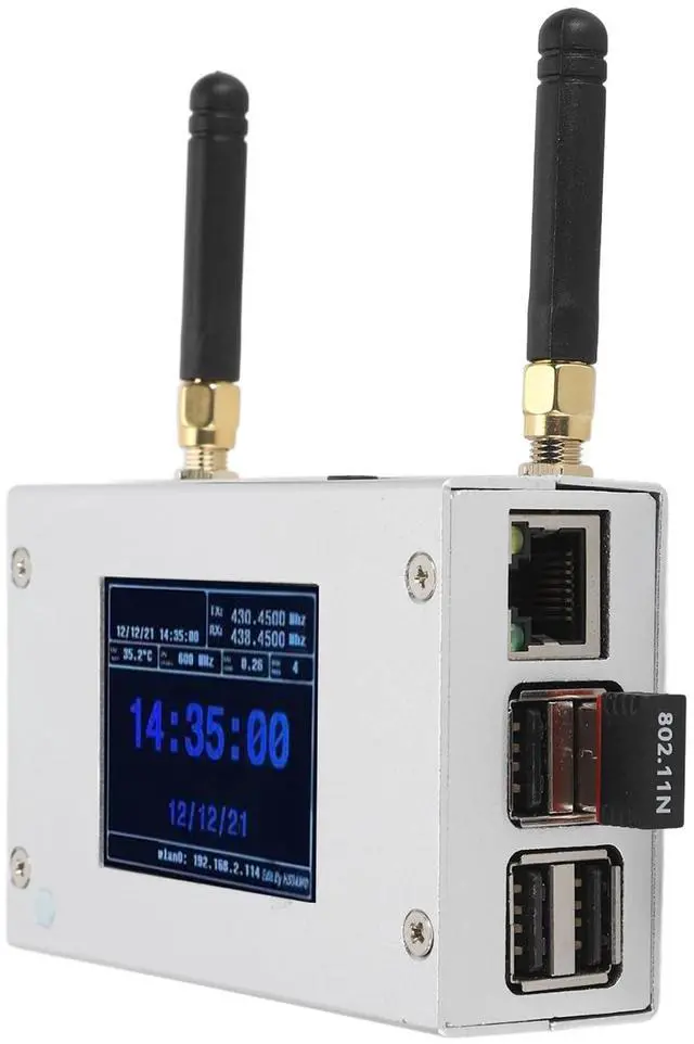 Alt view image 5 of 5 - Generic DMR Hotspot, MMDVM Modems, MMDVM Duplex Hotspot Board Aluminum Housing Color Display Support C4FM DMR DSTAR P25 Multi Mode Digital Voice Modem with 8G Memory Card, Genericr84sxifnht