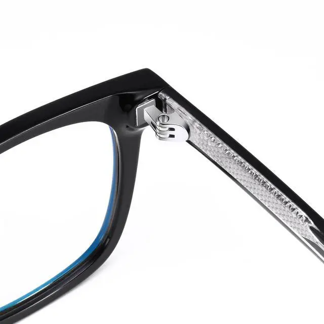 Alt view image 3 of 5 - Dollger Blue Light Blocking Glasses For Woman Men Square Rectangle Computer BlueLight Glasses Non-Prescription Glasses Black