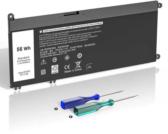 Main image of YUERYE 33YDH Battery Dell for Dell Inspiron 17 7000 7778 7779 7786 7778 G3 3579 3779 G5 5587 G7 7588 15 7577 Latitude 13 3380 14 3490 15 3590 3580 99NF2 PVHT1 P72F P30E 81PF3 081PF3 P30E001