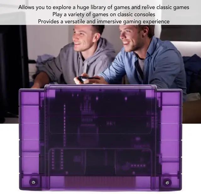 Alt view image 4 of 5 - Video Games Memory Card for SFC Game Console, 3000 in 1 Game Flash Memory Card, with 8GB Memory Card, Game Cartridge Expansion Card for SNES SFC (Violet Transparent)