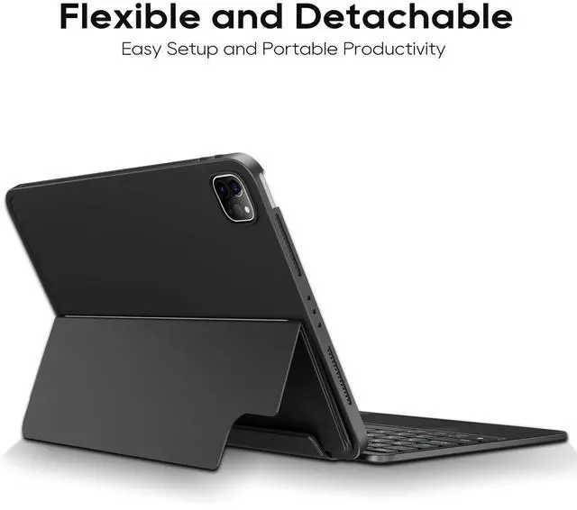 Alt view image 2 of 5 - edaiser Detachable Keyboard Case for Apple iPad Pro 11 inch (M4) 2024: Wireless Backlit Keyboard with Trackpad, Magnetic Protective Cover