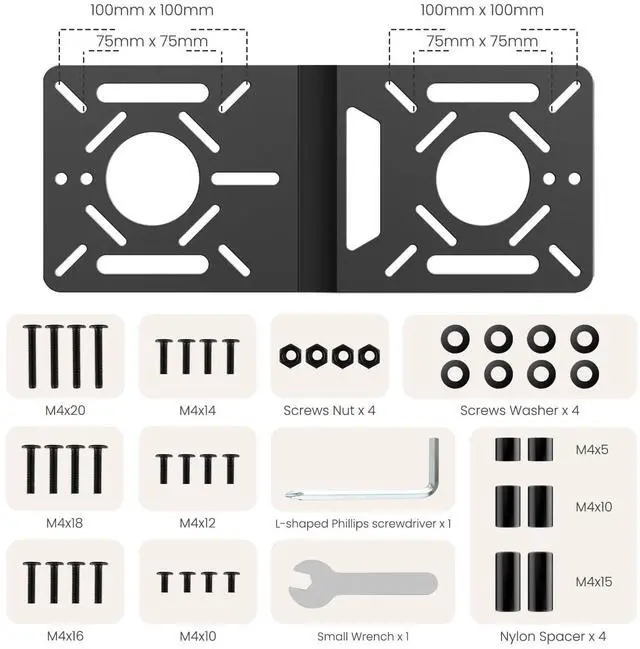 Alt view image 5 of 5 - Mac Mini M4 Mount with VESA Bracket 75x75mm 100x100mm (Sl & Sl)