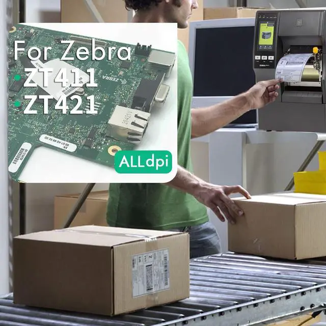 Alt view image 4 of 5 - P1105147-008 Motherboard Main Logic Board for Zebra ZT411 ZT421 Thermal Label Printer 203DPI 300DPI 600DPI